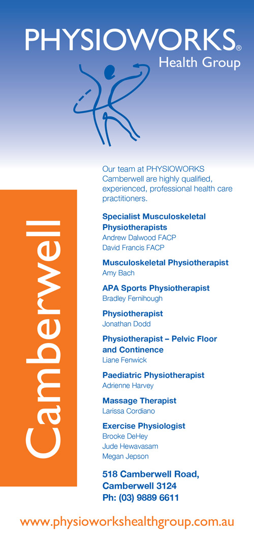 PWG-insert-Camberwell-front Physioworks Camberwell insert - front